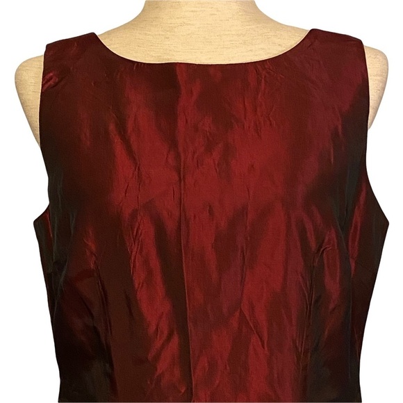 Eagle’s Eye Mainline Collection iridescent burgundy sleeveless dress NWT Size 10 - Picture 2 of 10